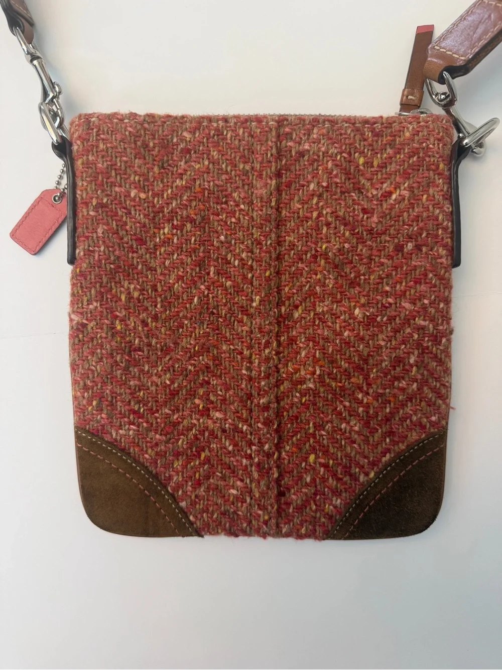 Vintage Coach “Kitt” Tweed Crossbody Bag